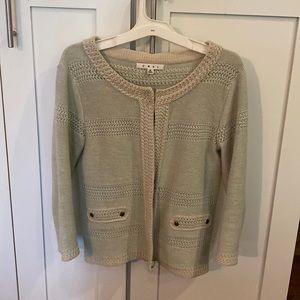 Cabi sweater size small light creamy teal color.